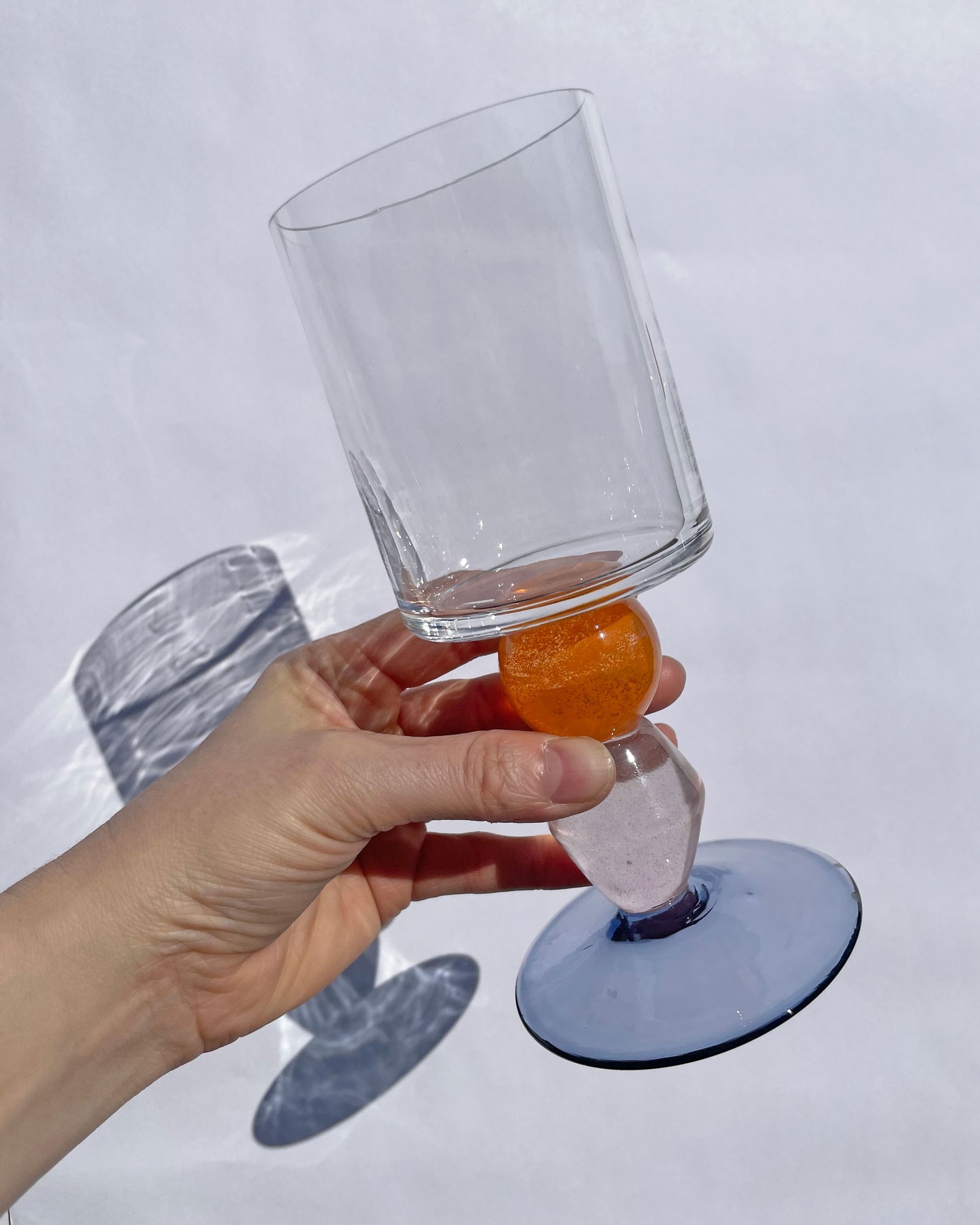 Second Miami Wine Glasses with Pink Diamond