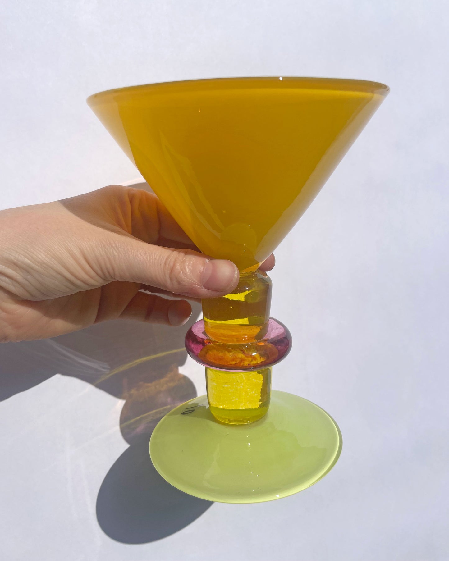 Sample Miami Martini Glass in Neon & Pink
