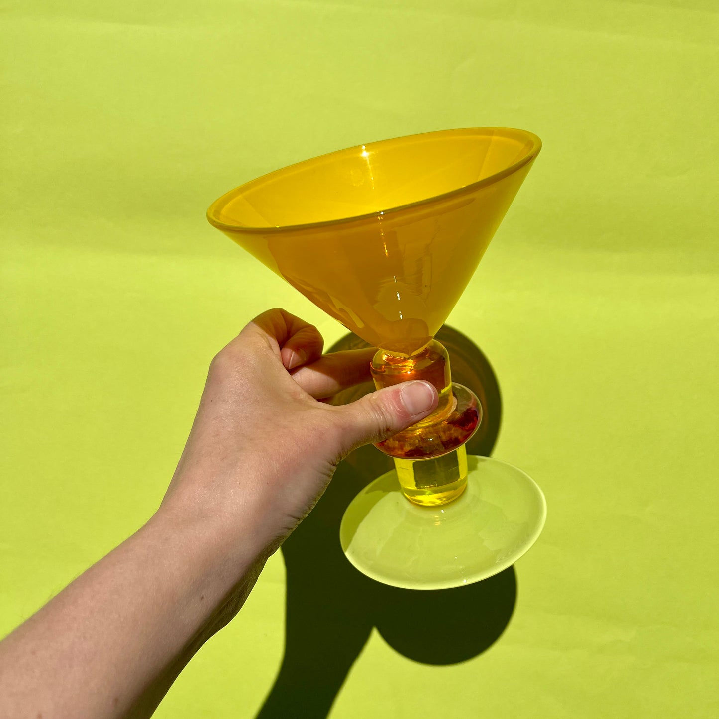 Sample Miami Martini Glass in Neon & Pink