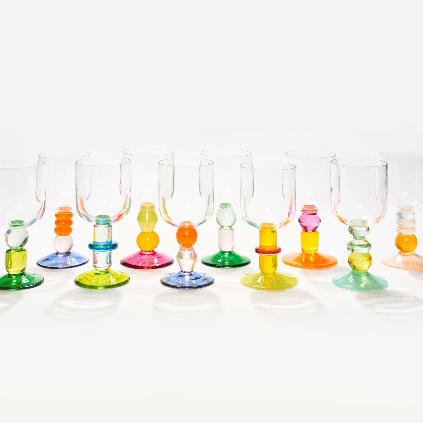 Set of 10 Miami Rounded Wine Glasses