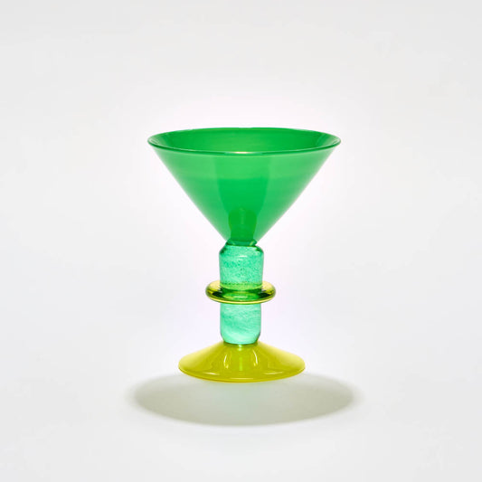 Miami Martini glass in Lime & Green