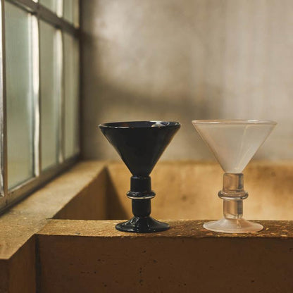 New York Martini Glass in Black
