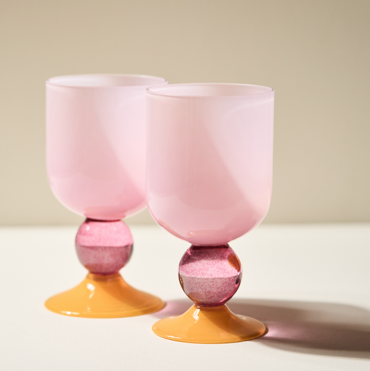 Miami Sweetie Glass in Rose - Pair