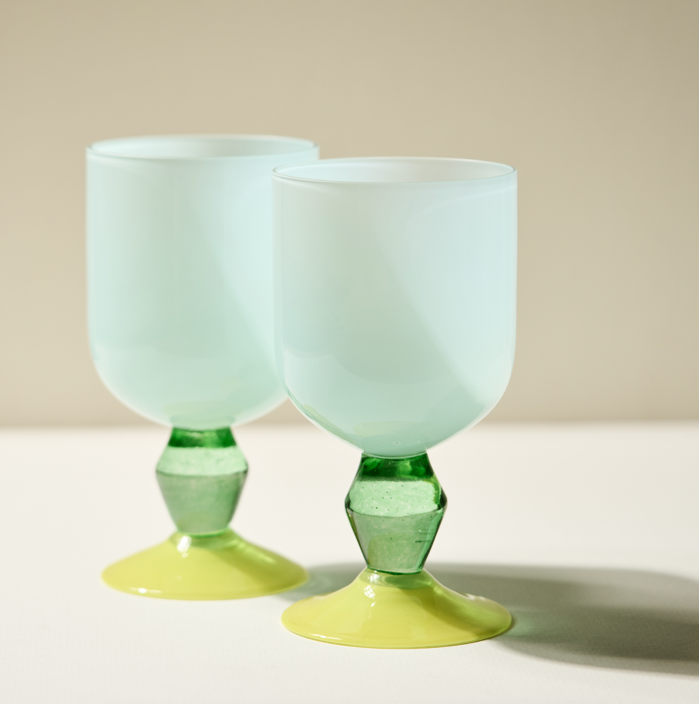 Miami Sweetie Glass in Cool Mint - Pair