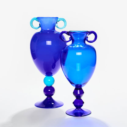 Chania Vase in Opaque Blue