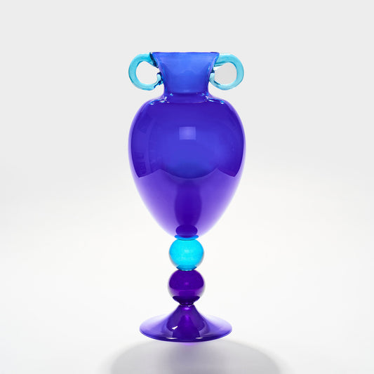 Chania Vase in Opaque Blue