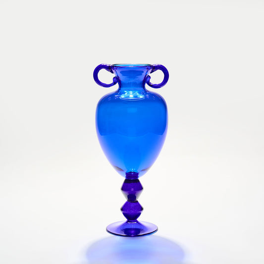 Chania Vase in Transparent Blue