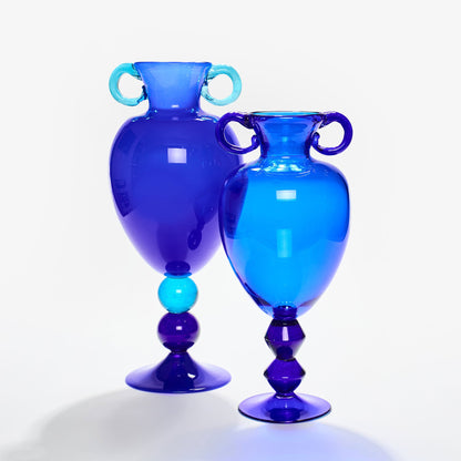 Chania Vase in Transparent Blue