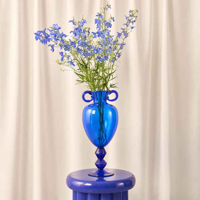 Chania Vase in Transparent Blue