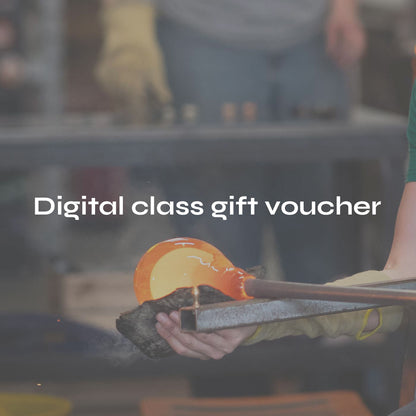 Glassblowing class digital gift voucher