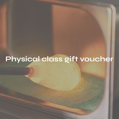 Glassblowing class physical gift voucher