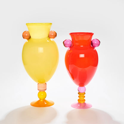 Verona Vase in Red & Rose