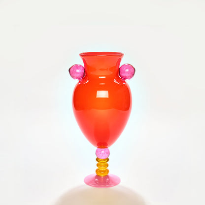 Verona Vase in Red & Rose