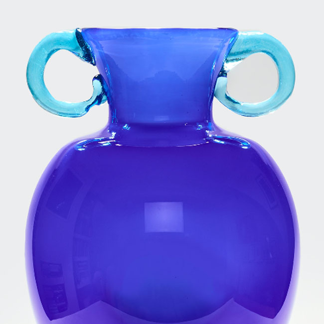 Chania Vase in Opaque Blue