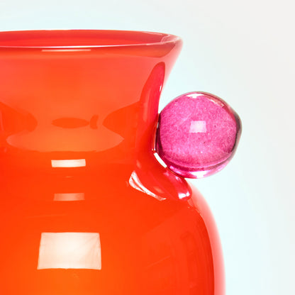 Verona Vase in Red & Rose